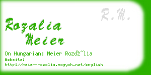 rozalia meier business card